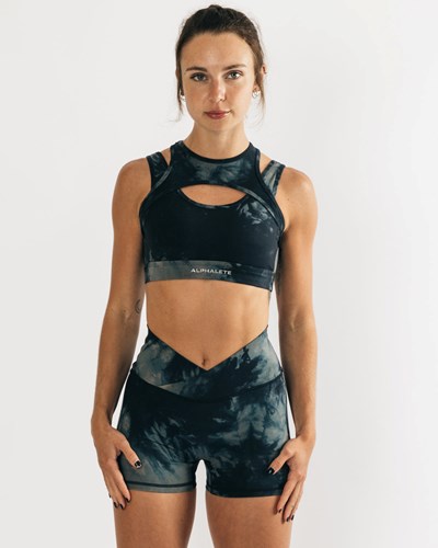 Alphalete Medium Impact Bra Schwarz | JA3149082