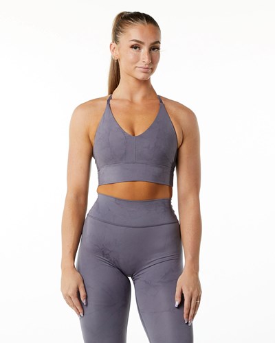 Alphalete Medium-Impact Luxury Sports Bra Misty Lilac | RY2079415