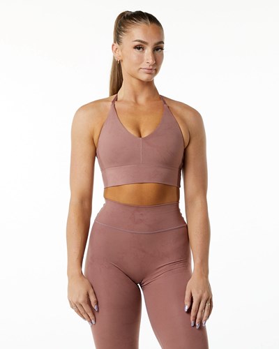 Alphalete Medium-Impact Luxury Sports Bra Rosa | TH1504692