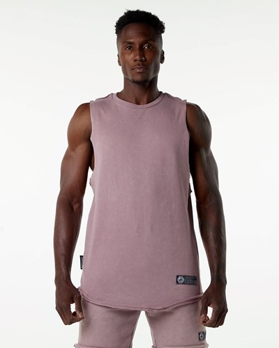 Alphalete Mid-Weight Washed Terry Cutoff Rosa | PC0358967