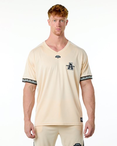 Alphalete Oversized Kurzes Sleeve Jersey Tan | HT2597604