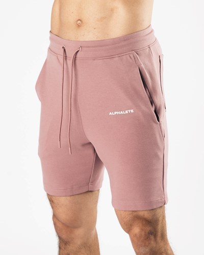 Alphalete Relaxed All-Purpose 8" Baumwoll Kurzes Mauve | EA8795263