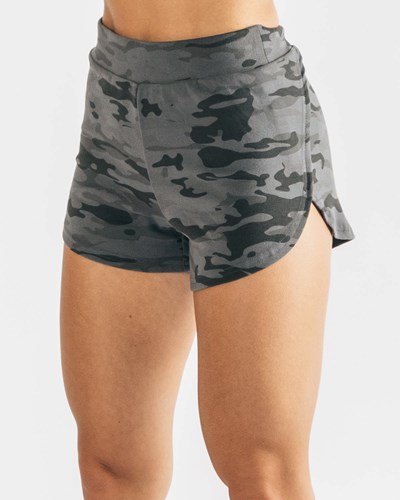 Alphalete Relaxed Single-Brushed High Slit Kurzes Camouflage | BM9301284