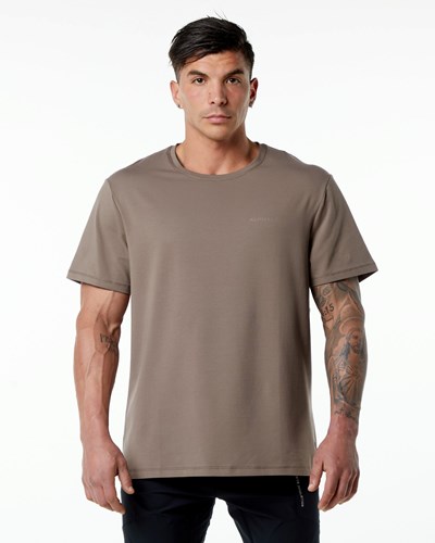 Alphalete Set-In Sleeve Tee Mocha | UK5673824