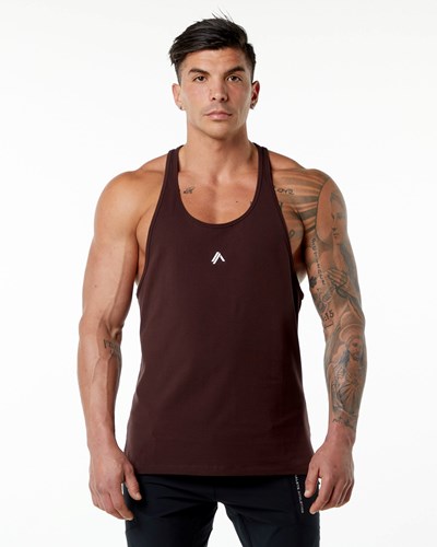 Alphalete Stepped Hem Stringer Bordeaux | QJ6871930