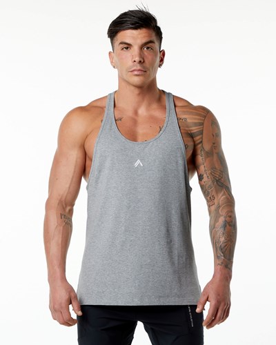 Alphalete Stepped Hem Stringer Grau | PS9836271