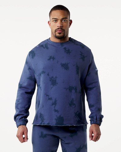 Alphalete Washed Fleece Pullover Moonlight | CU0583914