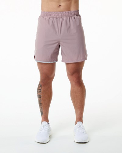 Alphalete Woven 4-Way Stretch 5" Kurzes Rosa | MF1478630