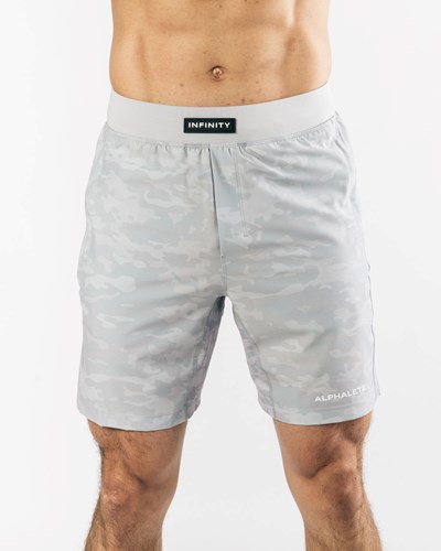 Alphalete Woven 4-Way Stretch 7" Kurzes Silber | SG4805923