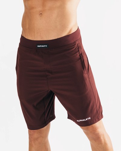 Alphalete Woven 4-Way Stretch 9" Kurzes Merlot | QD0345719