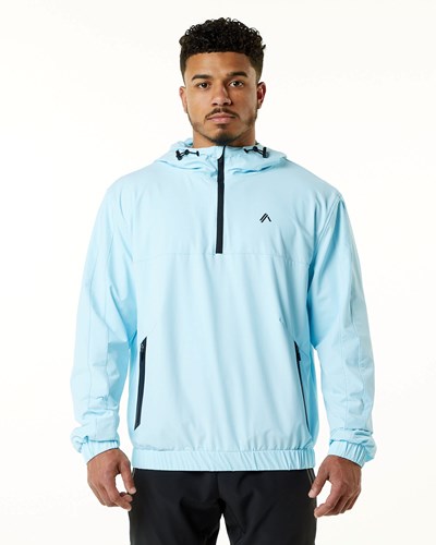 Alphalete Woven Performance Jacket Blau | RI0375684