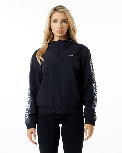 Alphalete Woven Performance Jacket Schwarz | UZ8793462