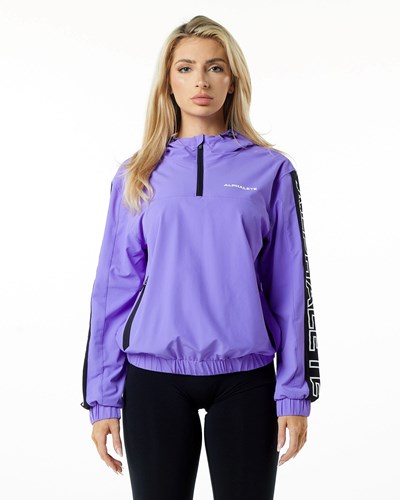 Alphalete Woven Performance Jacket Synthetic Violet | TU6794528