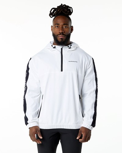 Alphalete Woven Performance Jacket Weiß | DJ9607251