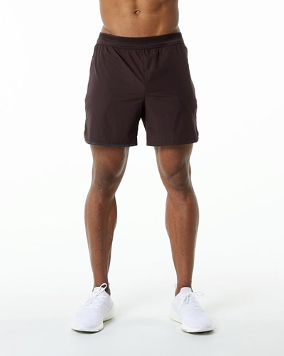 Alphalete Woven Sport Kurzes Schokolade | AU7642801