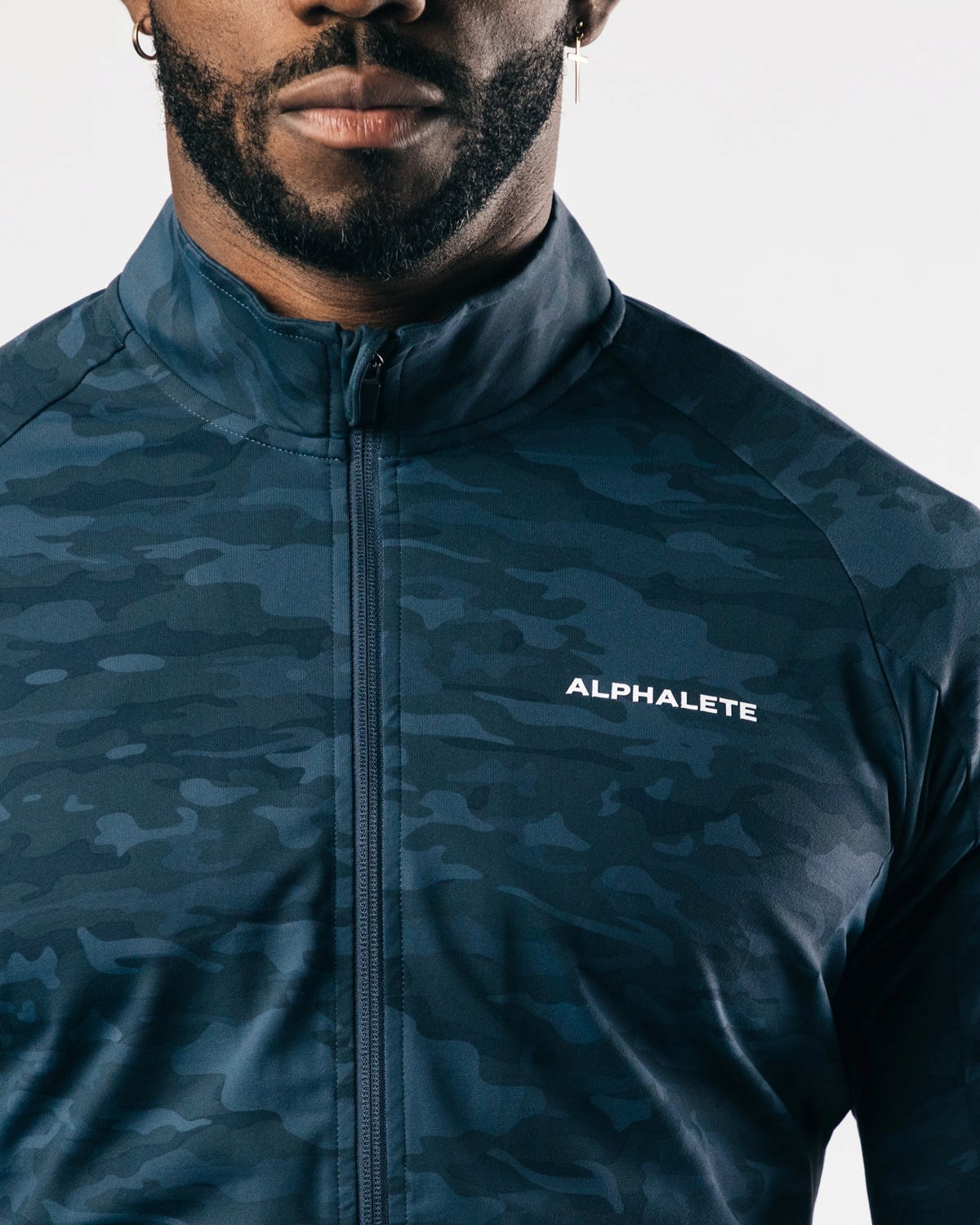 Alphalete 4-Way Stretch Track Jacket Dunkelnavy Camouflage | WT8492657