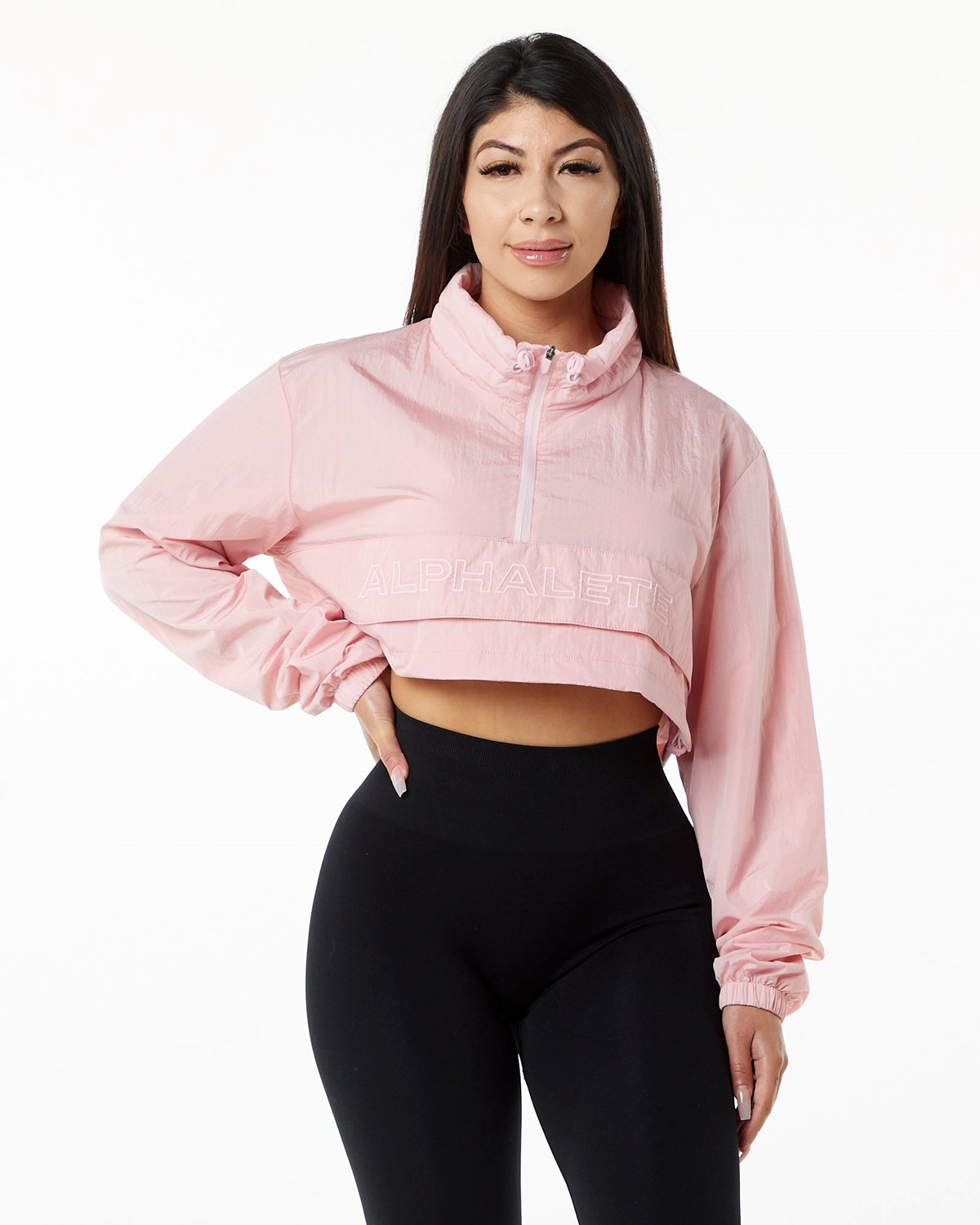 Alphalete All-Purpose Crop Jacket Mauve | MF3716582