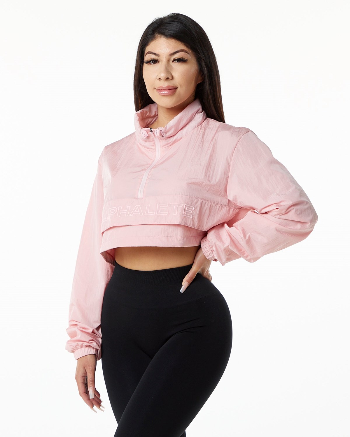 Alphalete All-Purpose Crop Jacket Mauve | MF3716582