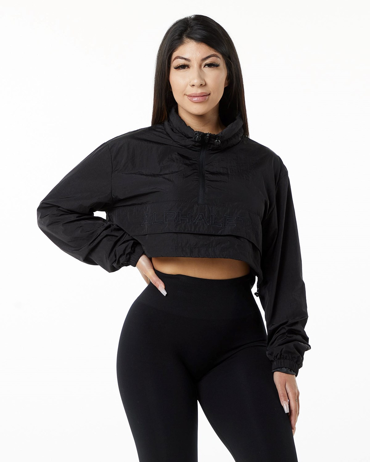 Alphalete All-Purpose Crop Jacket Schwarz | FC4062937