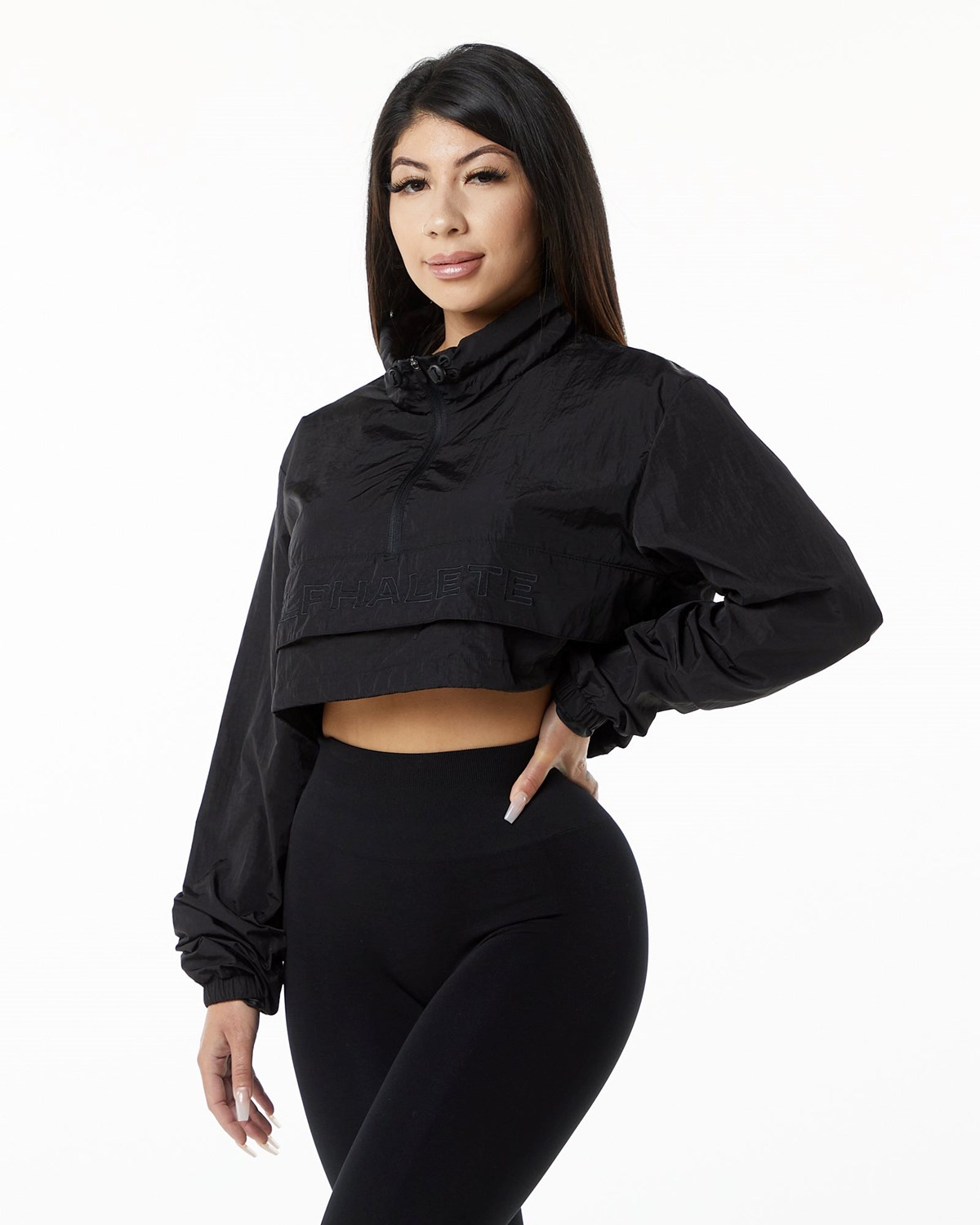 Alphalete All-Purpose Crop Jacket Schwarz | FC4062937