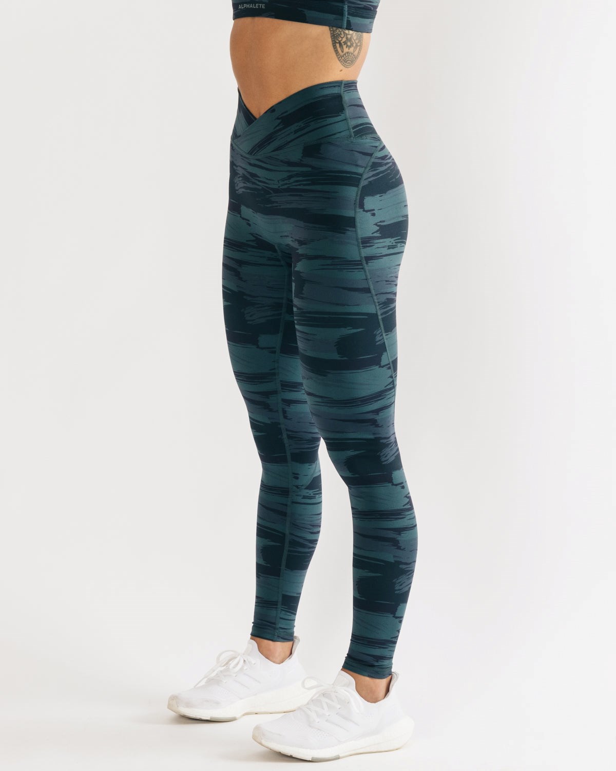 Alphalete All-Purpose Legging Blau Camouflage | MS1963025