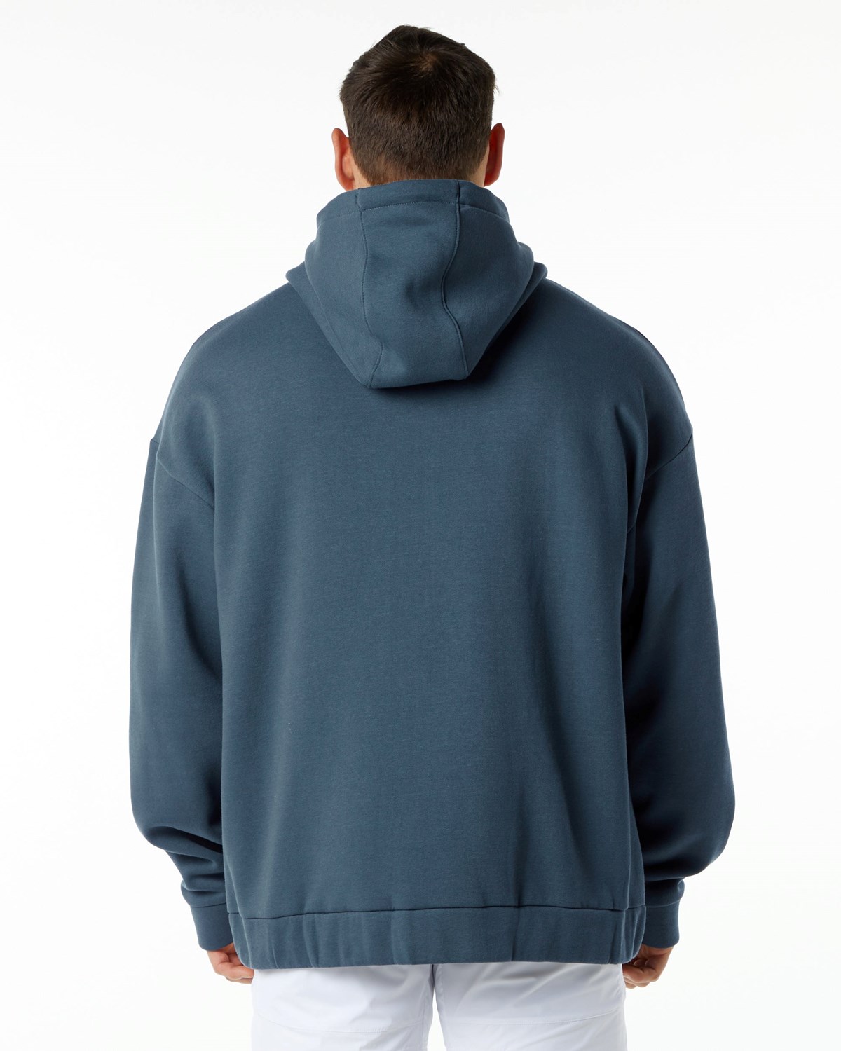 Alphalete Brushed Fleece Full-Zip Hoodie Blau | KQ3704196