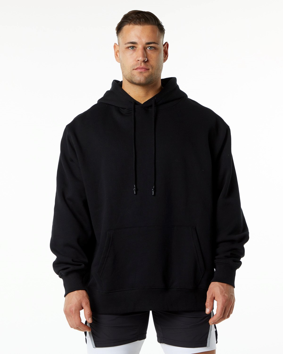 Alphalete Brushed Fleece Graphic Hoodie Schwarz | NB4185607