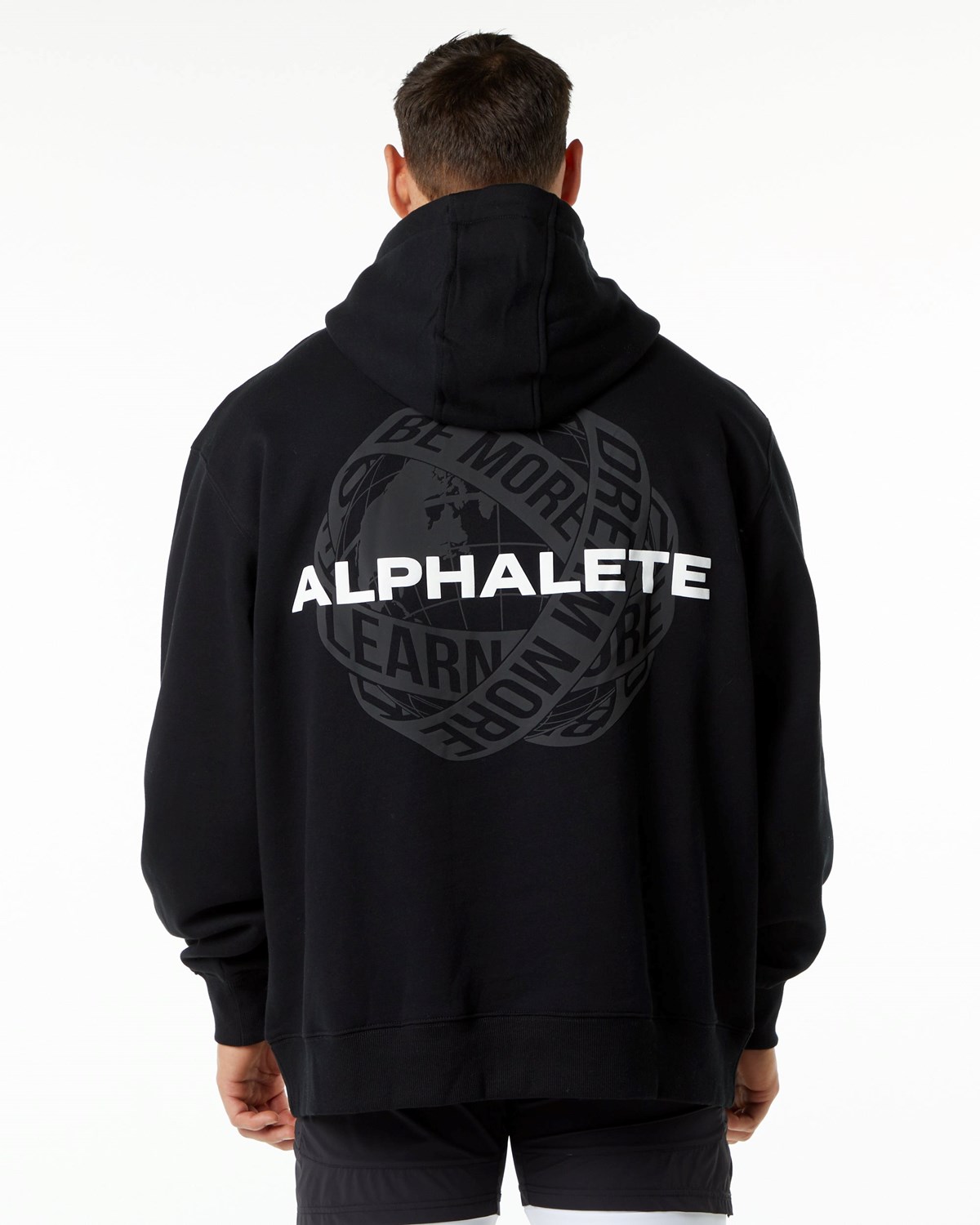 Alphalete Brushed Fleece Graphic Hoodie Schwarz | NB4185607