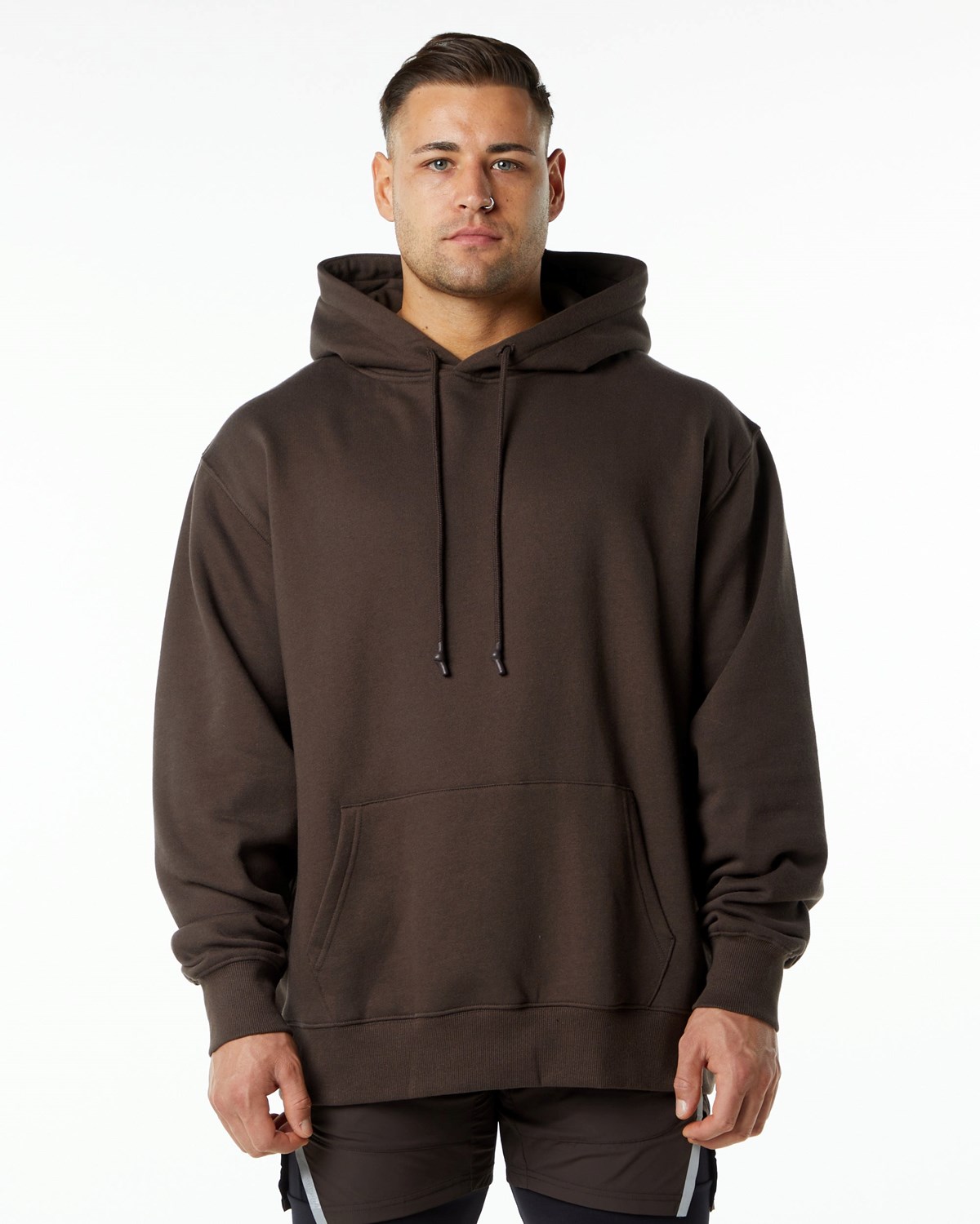 Alphalete Brushed Fleece Graphic Hoodie Braun | VP8425370