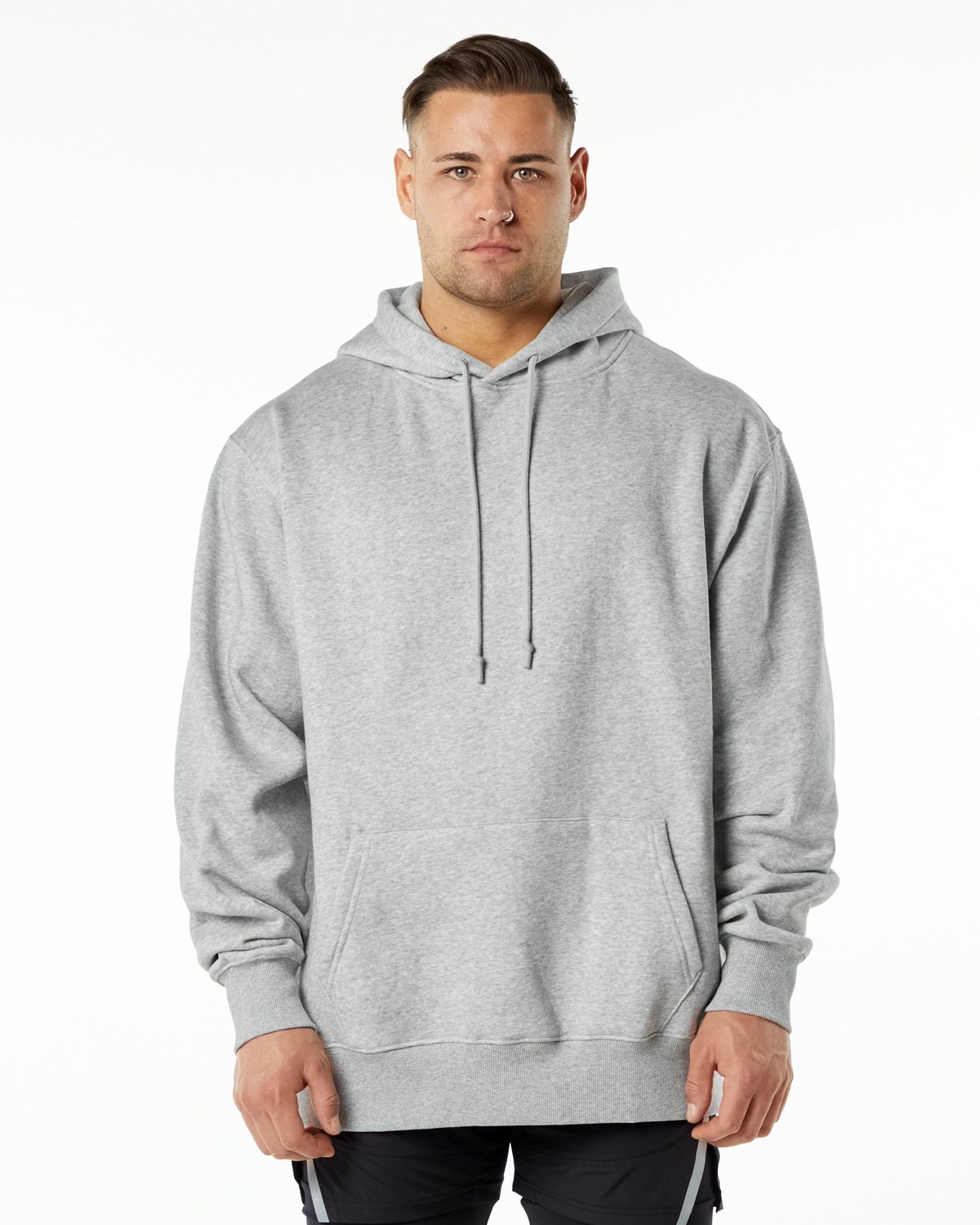 Alphalete Brushed Fleece Graphic Hoodie Grau | ZT5920813