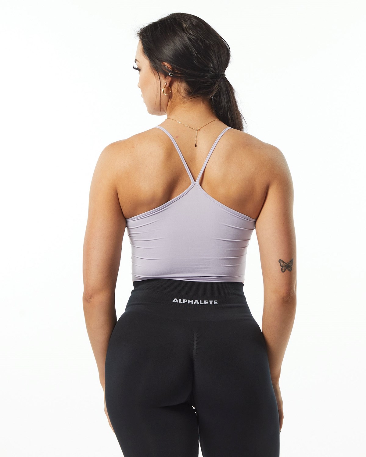 Alphalete Camisole Y-Back Crop Tank Lilac | HV5297860