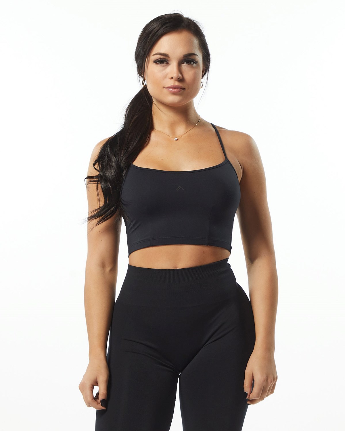 Alphalete Camisole Y-Back Crop Tank Schwarz | FT0167458