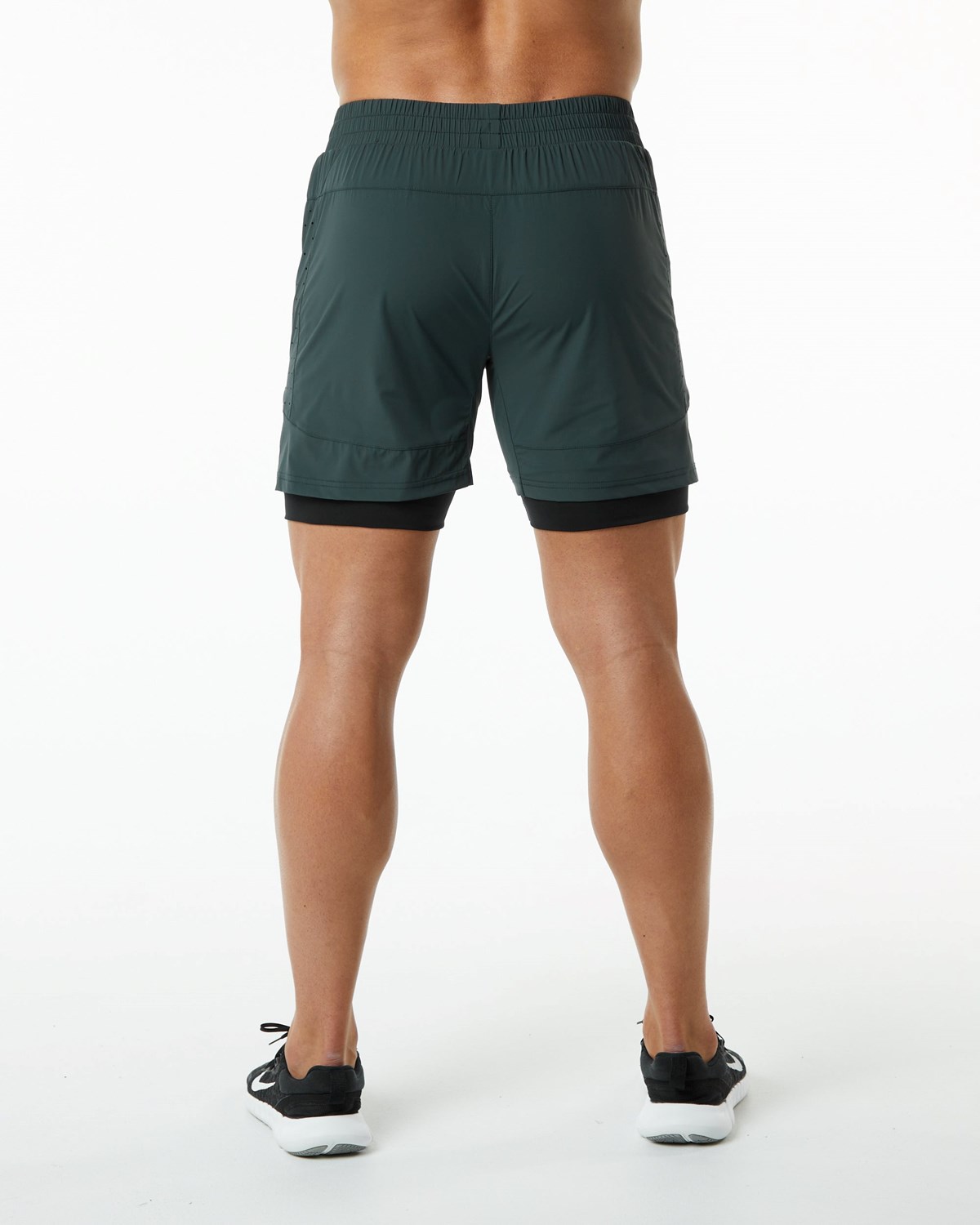 Alphalete Compression Gefütterte Woven Sport Kurzes Grün | RX5481097