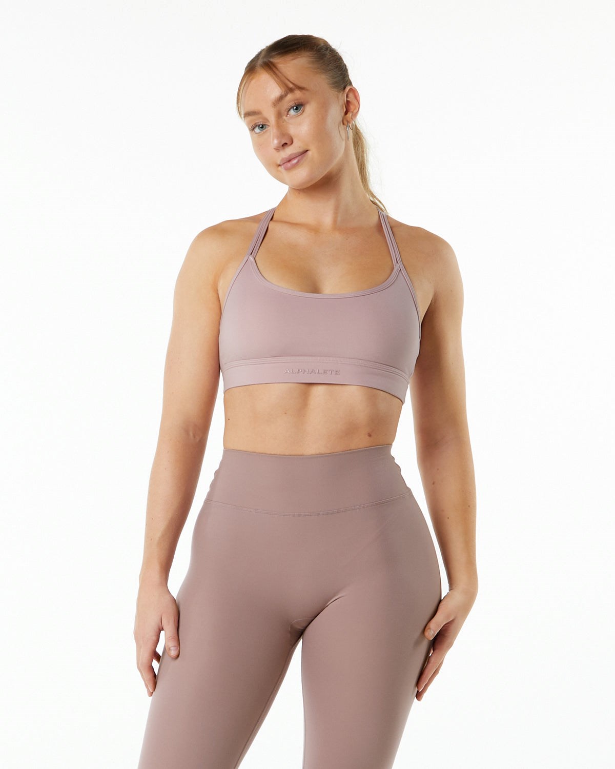 Alphalete Double Brushed Bra Lila | YR5064927