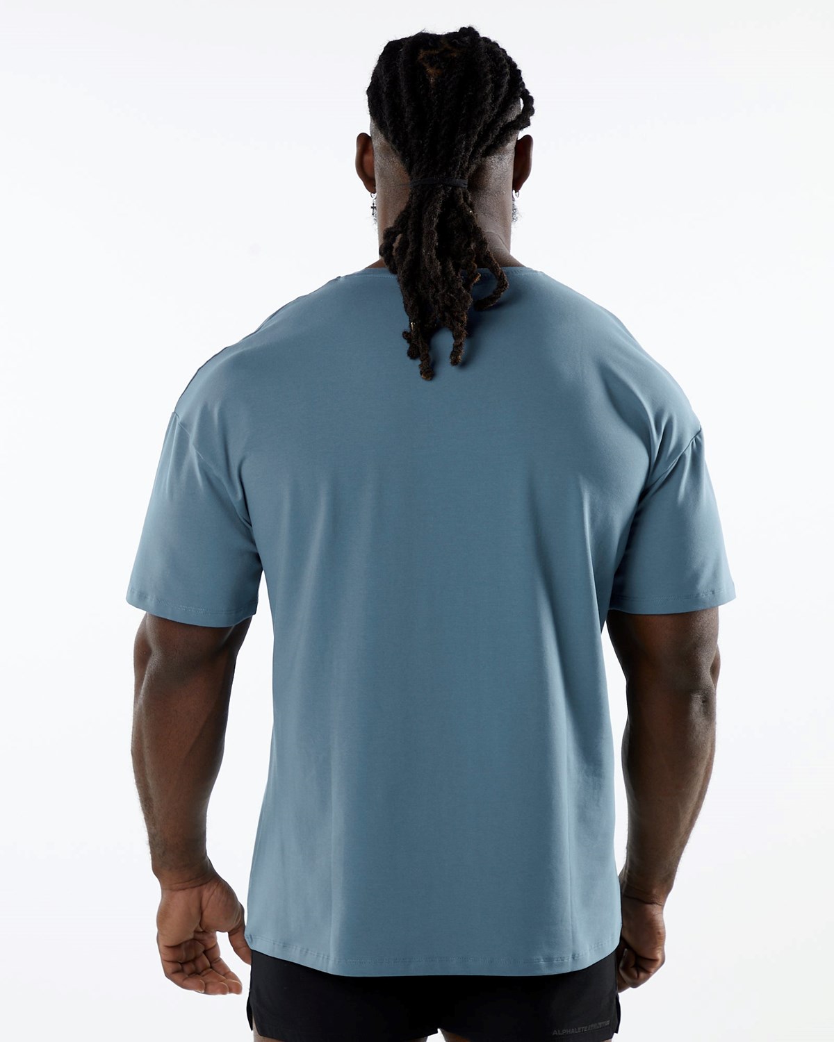 Alphalete Drop Shoulder Tee Blau | CQ3570468