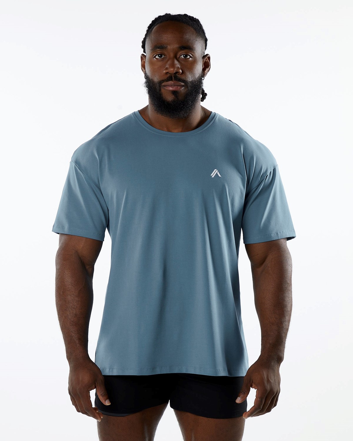 Alphalete Drop Shoulder Tee Blau | CQ3570468