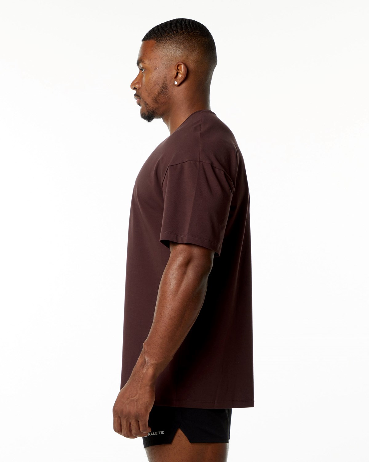 Alphalete Drop Shoulder Tee Bordeaux | KQ1946325