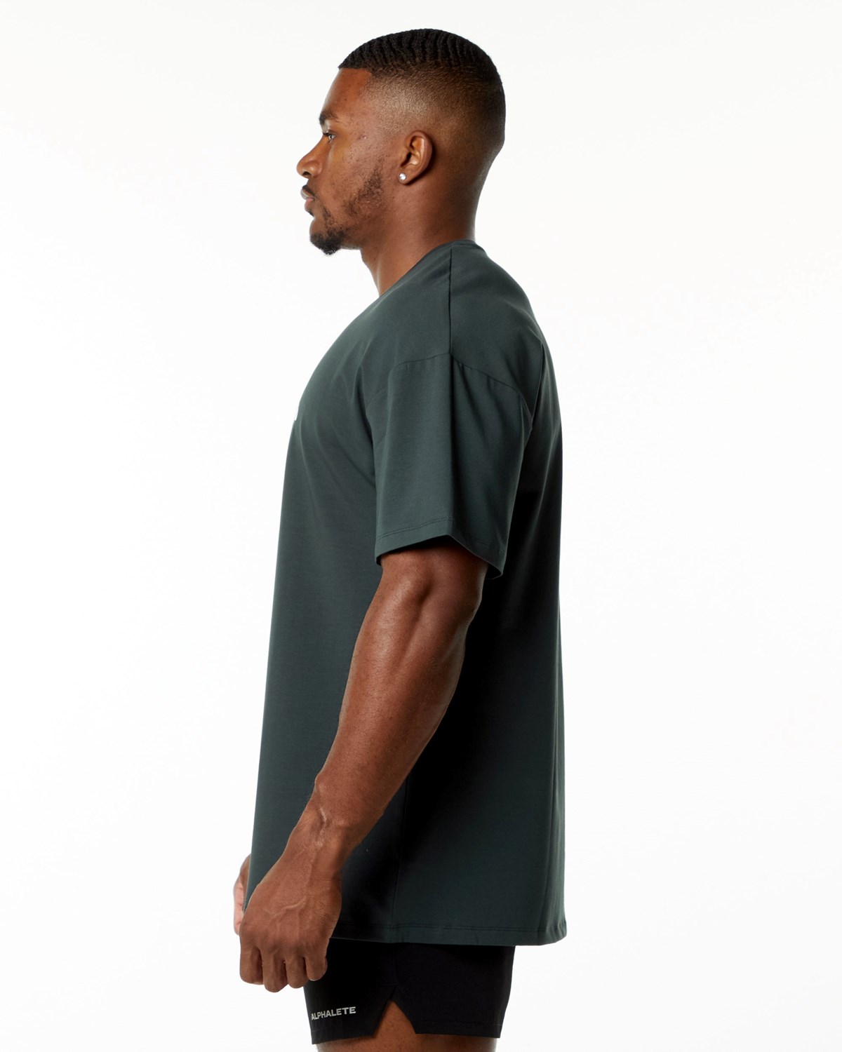 Alphalete Drop Shoulder Tee Grün | VQ7342601