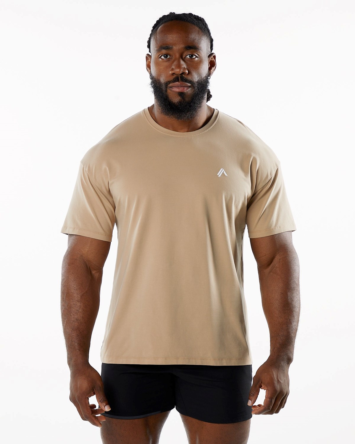 Alphalete Drop Shoulder Tee Taupe | VE8613947