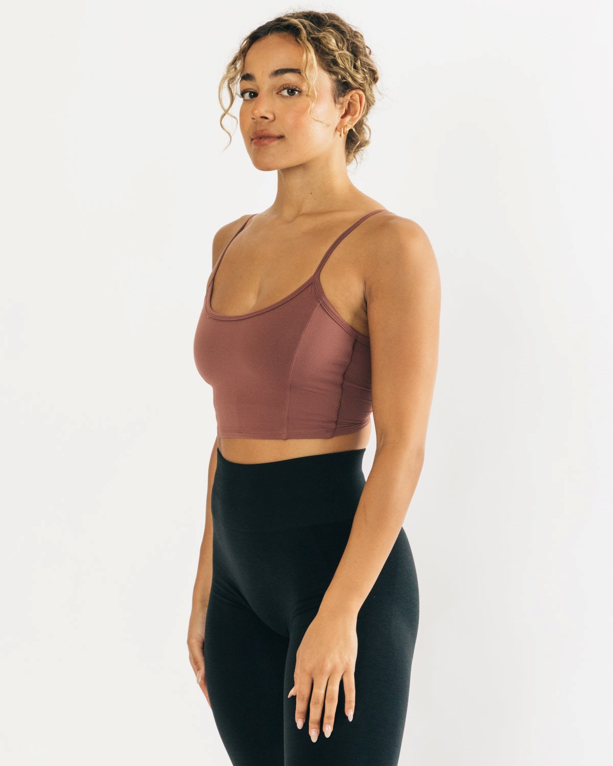 Alphalete Fitted Cropped Tank Mauve | AH4798561