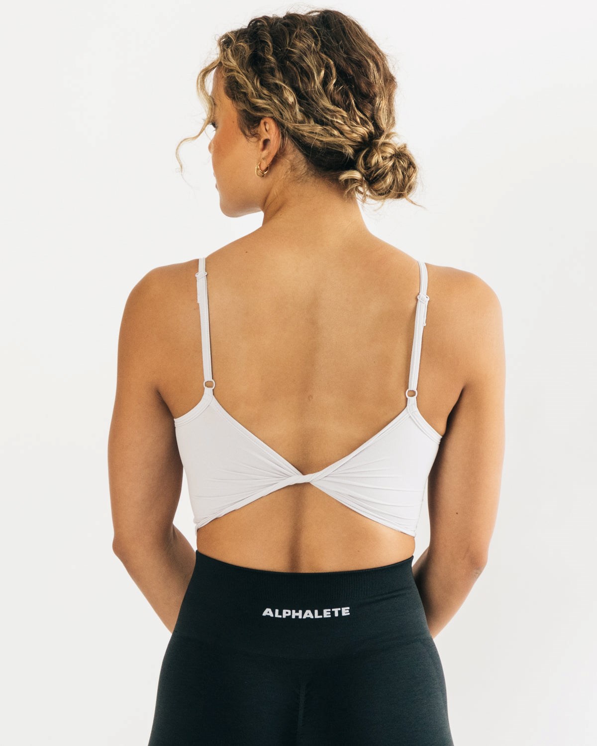 Alphalete Fitted Cropped Tank Silber | YX7213458