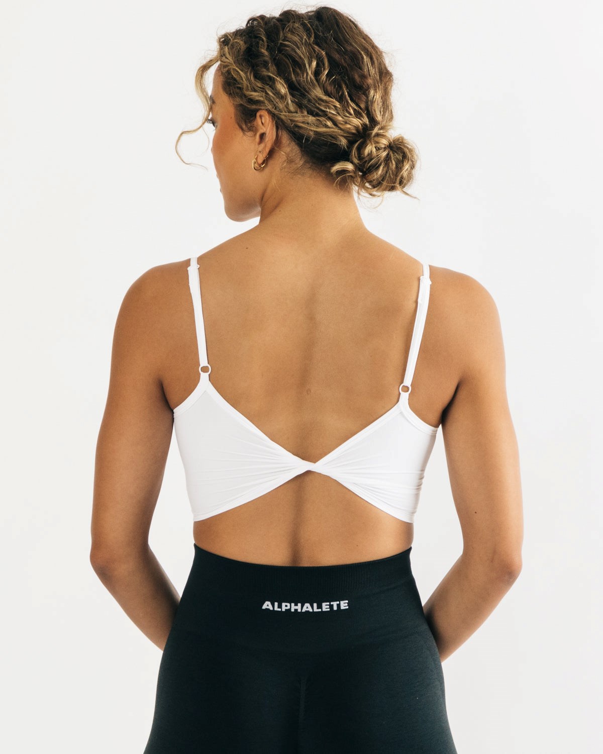 Alphalete Fitted Cropped Tank Weiß | HD7304681