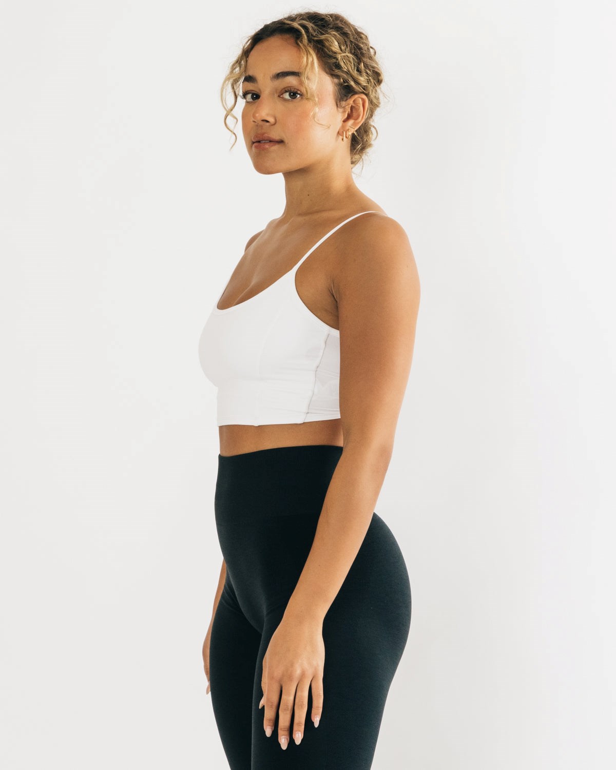 Alphalete Fitted Cropped Tank Weiß | HD7304681