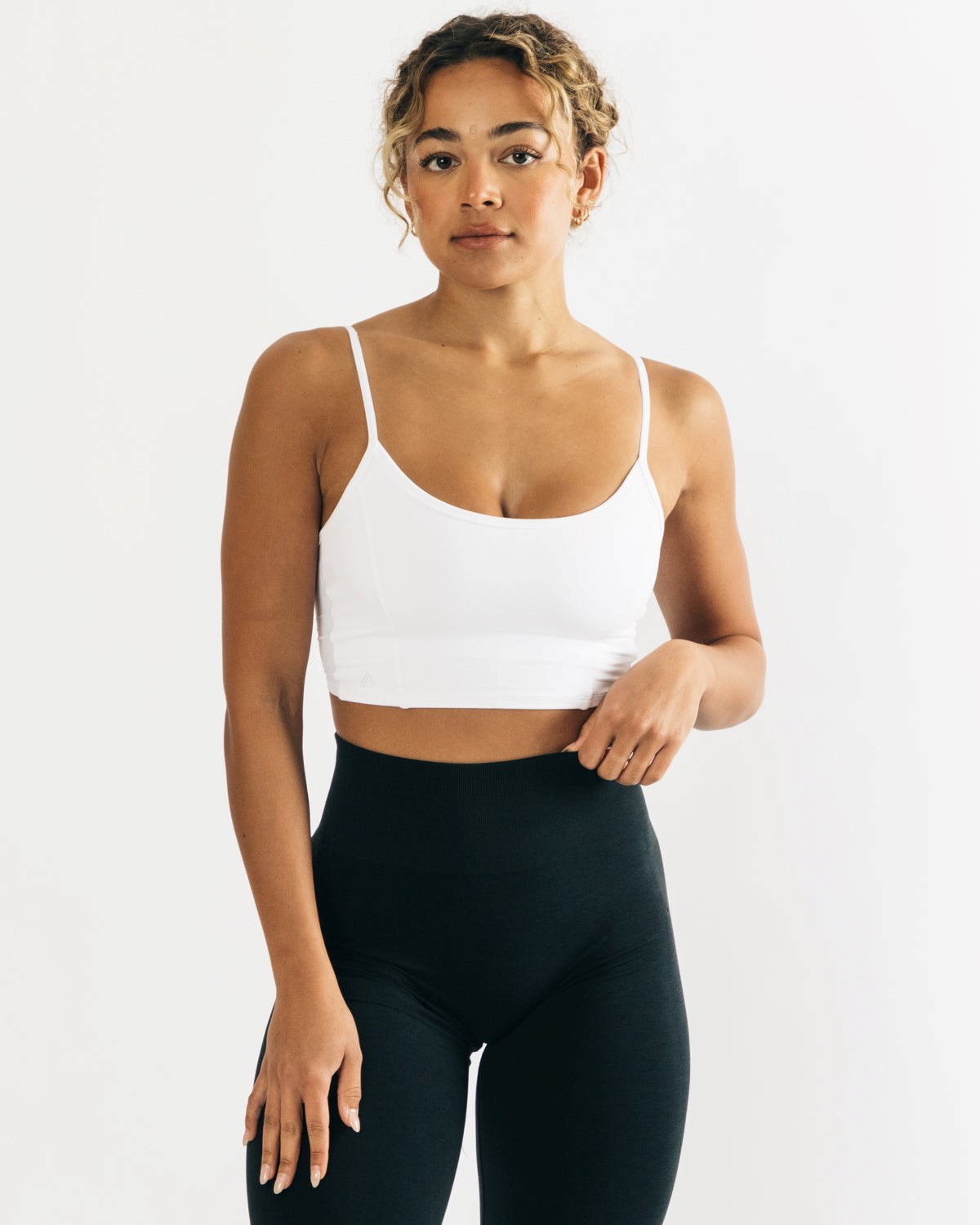 Alphalete Fitted Cropped Tank Weiß | HD7304681