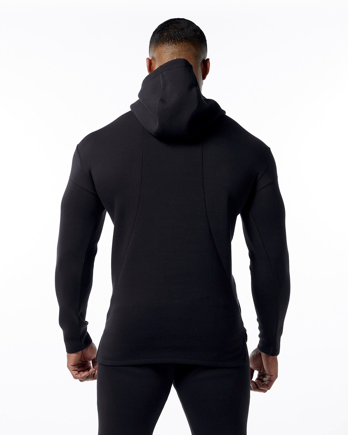 Alphalete Fitted Interlock Knit Hoodie Schwarz | HL2358071