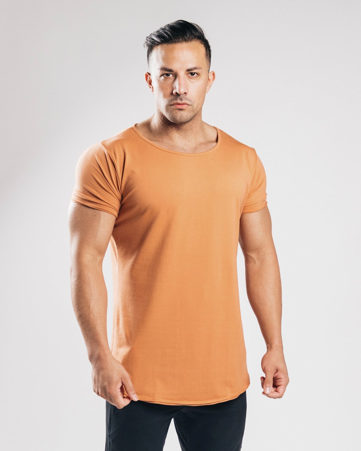 Alphalete Fitted Kurzes Sleeve Clay | GQ5814907