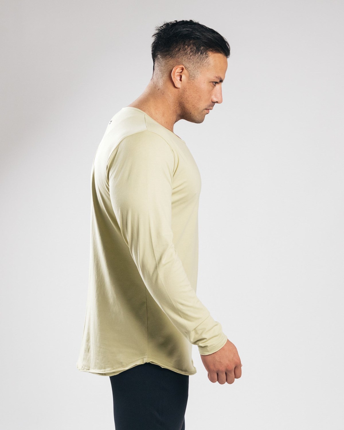 Alphalete Fitted Long Sleeve Hellolivgrün | AR4305827