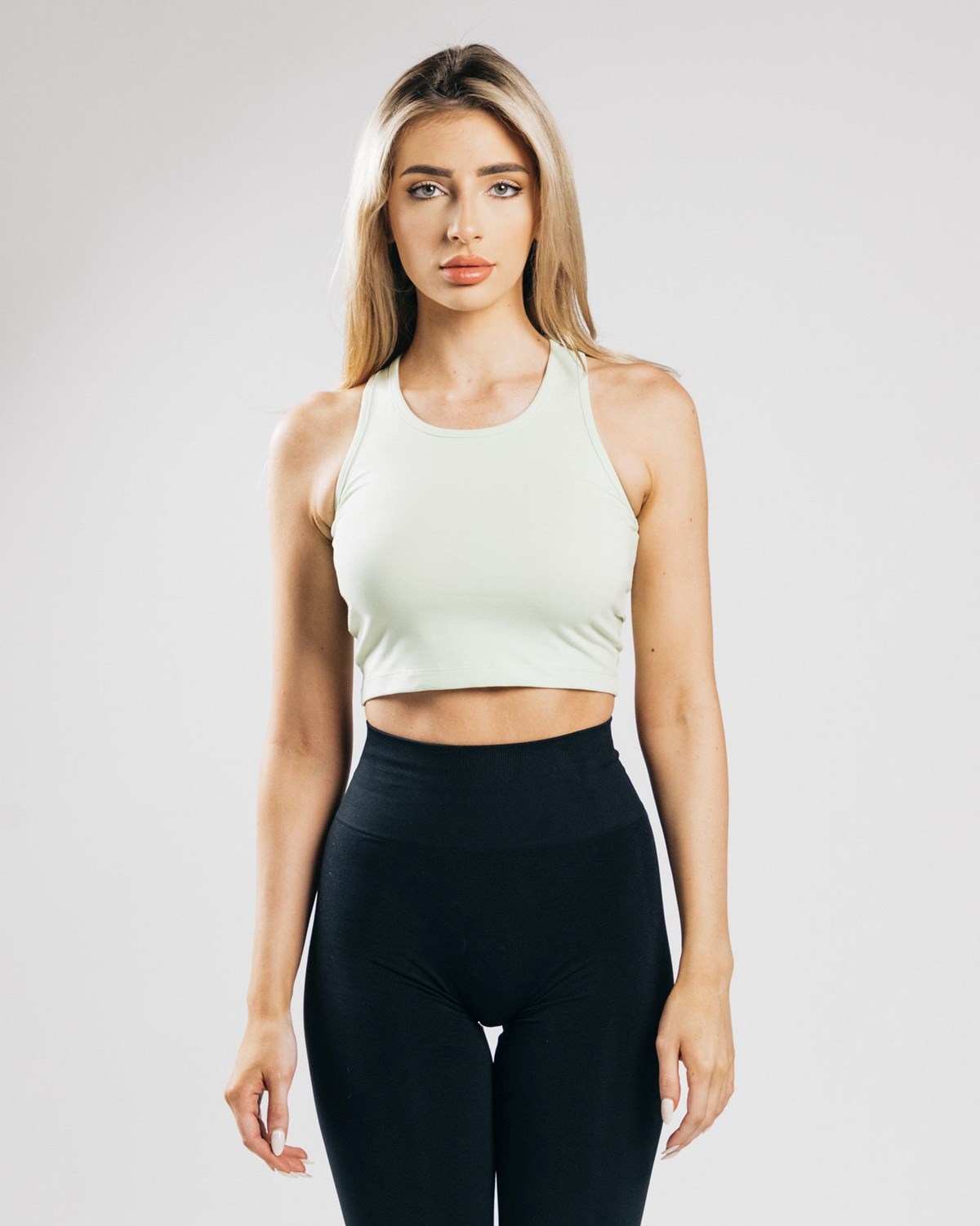 Alphalete Fitted Performance Crop Tank Frozen Spring | SH9831542