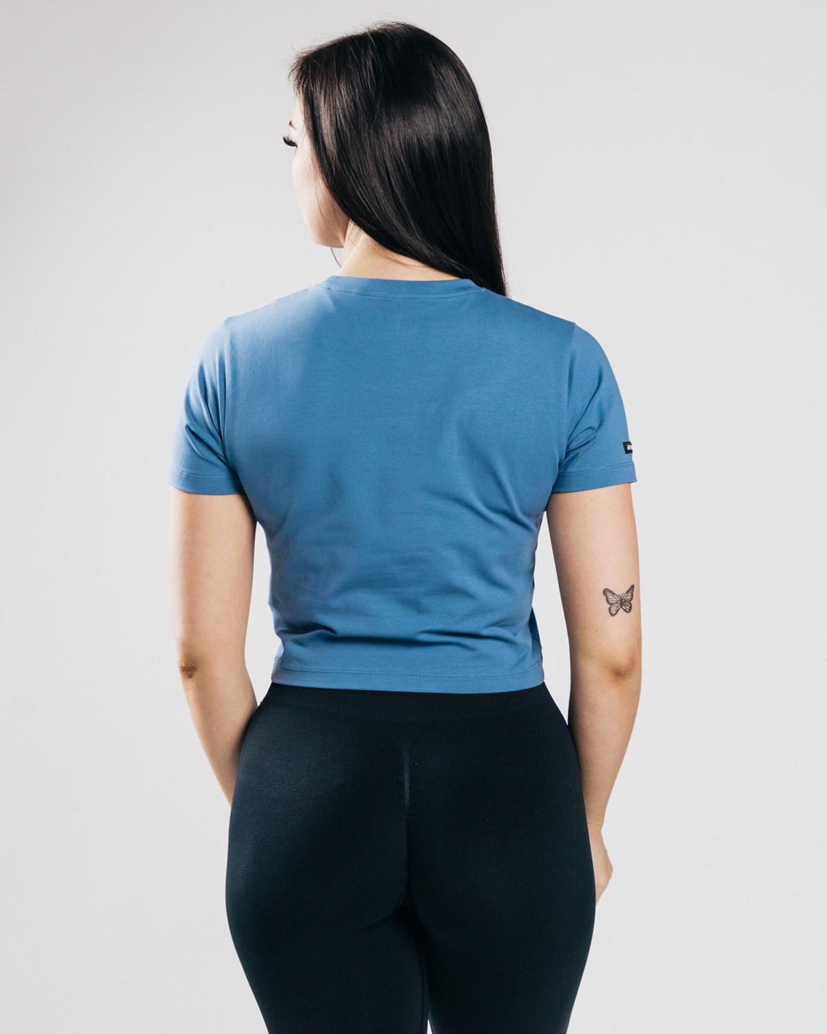 Alphalete Fitted Performance Crop Top Blau | IH9635021