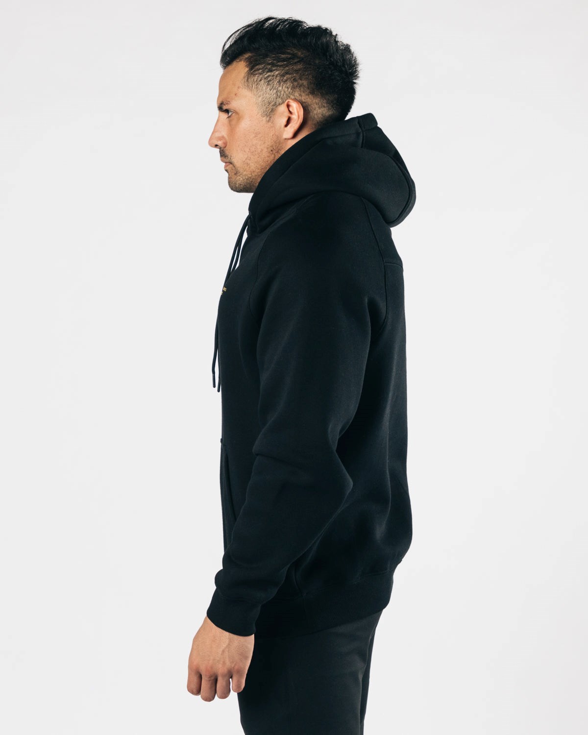 Alphalete Fitted Performance Hoodie Schwarz Gold | YU8591642